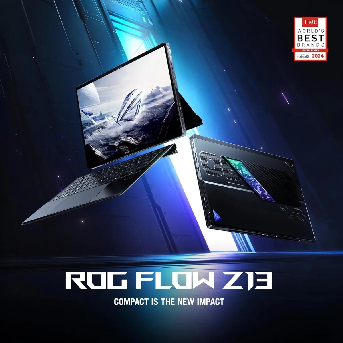 لابتوب تابلت ألعاب Asus ROG Flow Z13 GZ302 مقاس 13.4 إنش 2.5K IPS 180Hz Touch، Ryzen AI MAX+ 395، رام 32GB، SSD 1TB، Off Black - Image 1