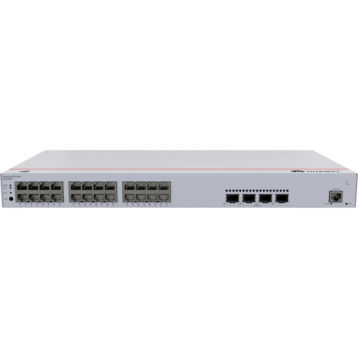 سويتش ذكي مُدار HUAWEI eKit S220-24P4X جيجابت 24 منفذ PoE+ مع 4 منافذ 10GE SFP+ وقدرة 400W - Image 2