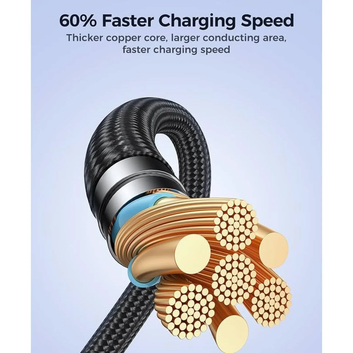 كيبل JOYROOM JR-A31-CL3 من USB-C إلى Lightning للشحن السريع 30W بطول 1.2 متر أسود - Thumbnail 7