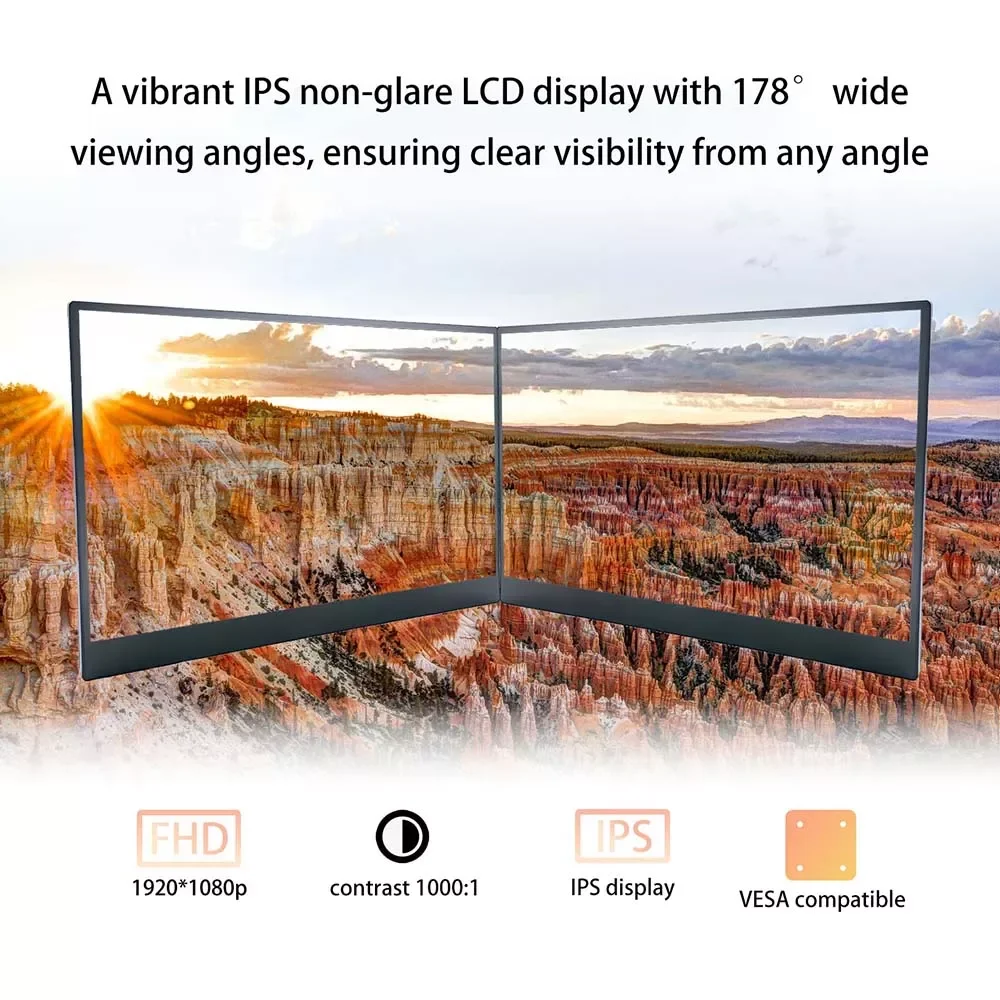 شاشة CT CTPORTMONI156V2 محمولة 15.6 إنش IPS بدقة Full HD 1080p - Image 5