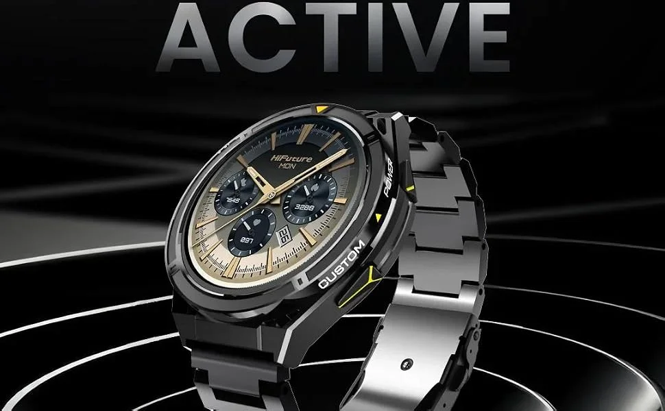 HiFuture ACTIVE Smartwatch with Dual-Band GPS, 1.43-Inch AMOLED Display, IP68, Silver - Thumbnail 5