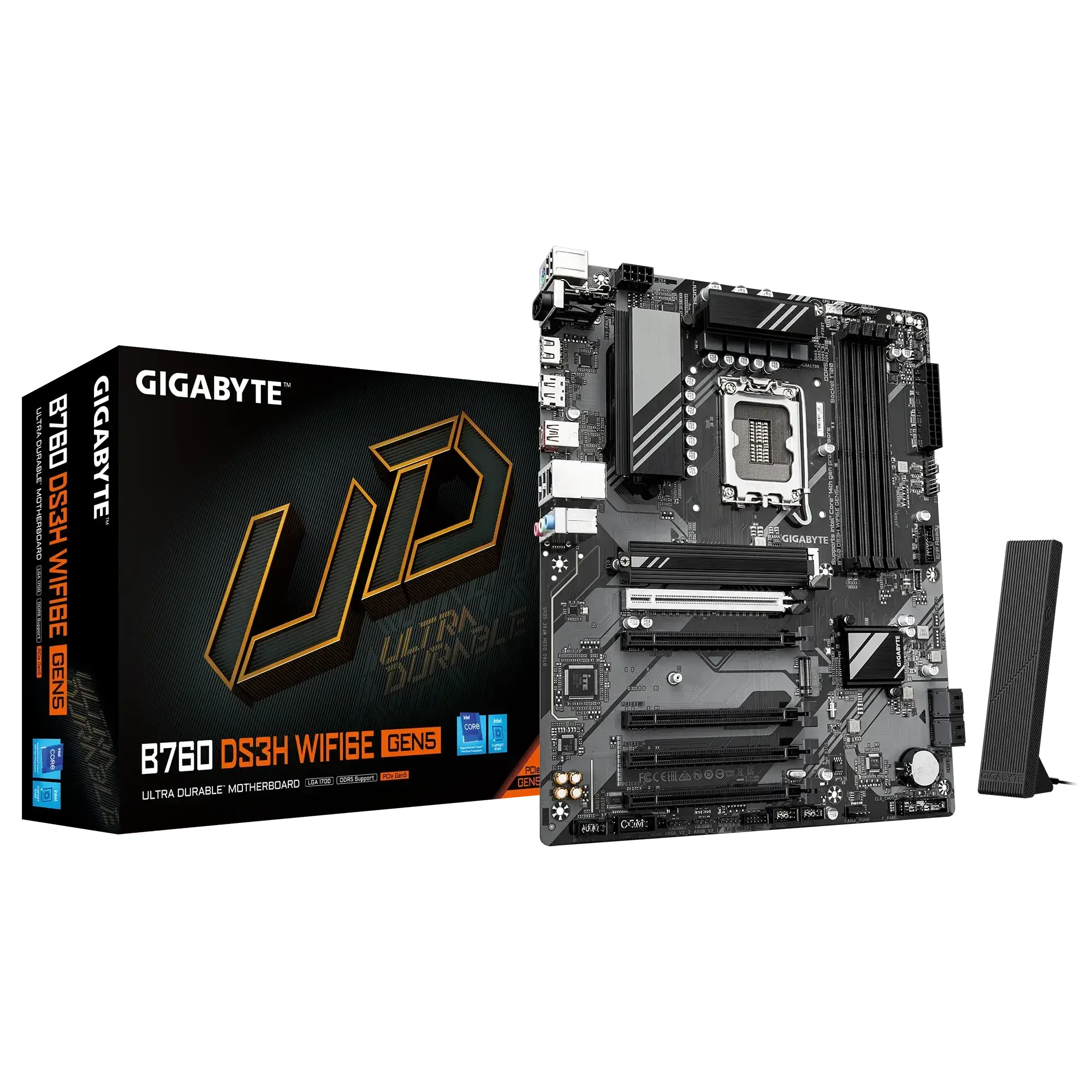 لوحة كمبيوتر GIGABYTE B760 DS3H WIFI6E GEN5 DDR5 - Image 1