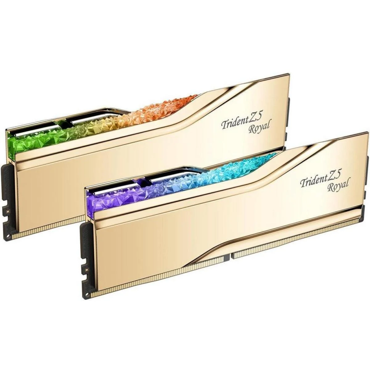 ذاكرة G.SKILL Trident Z5 Royal RGB بسعة 32GB ‏(2x16GB) DDR5 بسرعة 6000MT/s CL28 - ذهبي