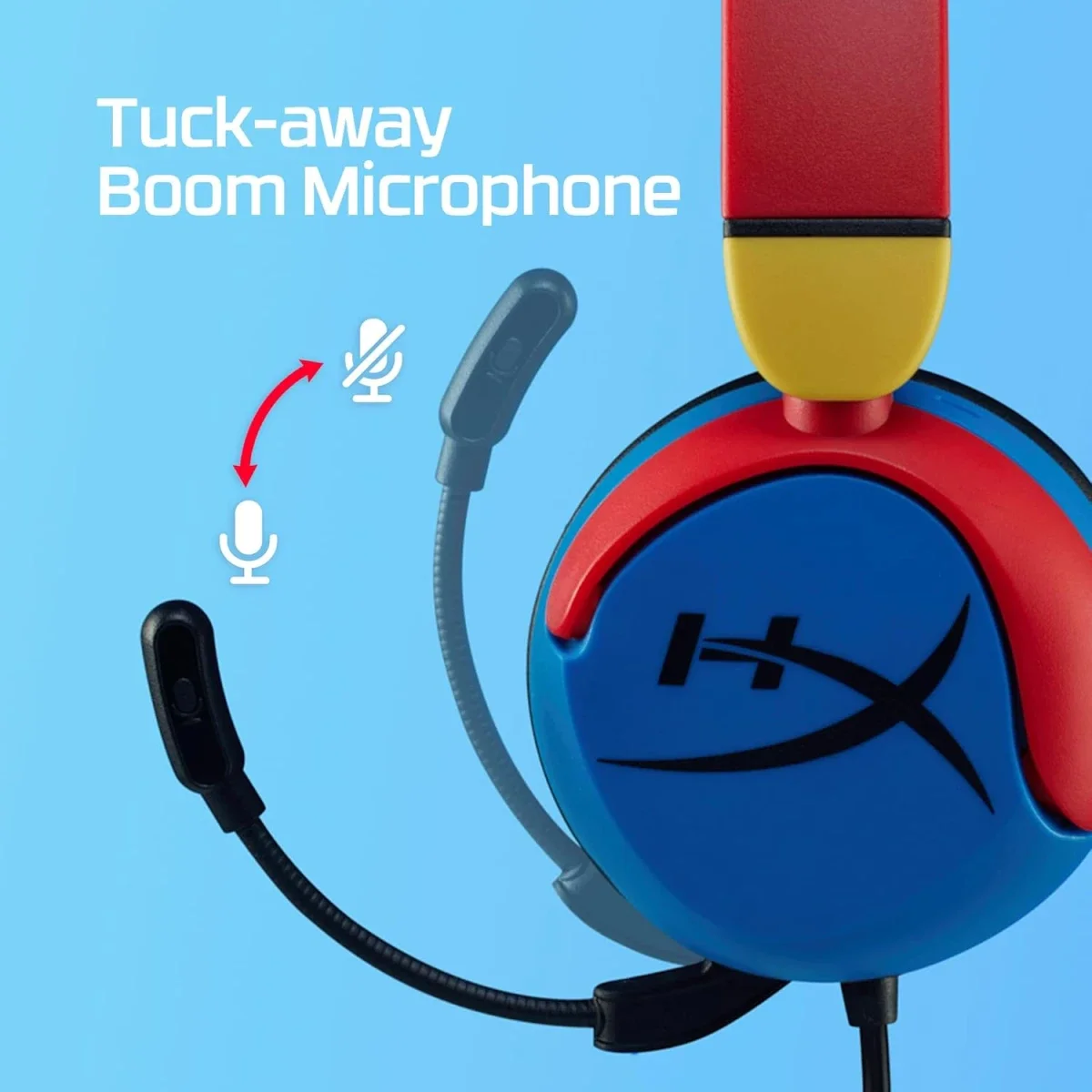 HyperX Cloud Mini Kids Wired Gaming Headset with Flip-to-Mute Mic, Multi-Color - Thumbnail 5