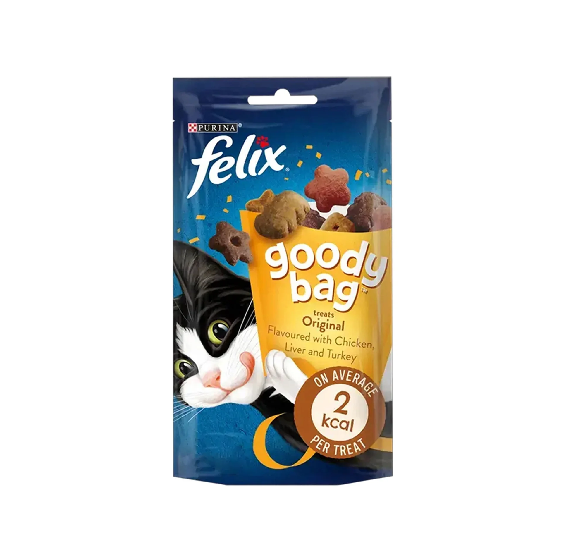 مكافآت قطط Flex Goody Bag بنكهة كبد الدجاج والديك الرومي