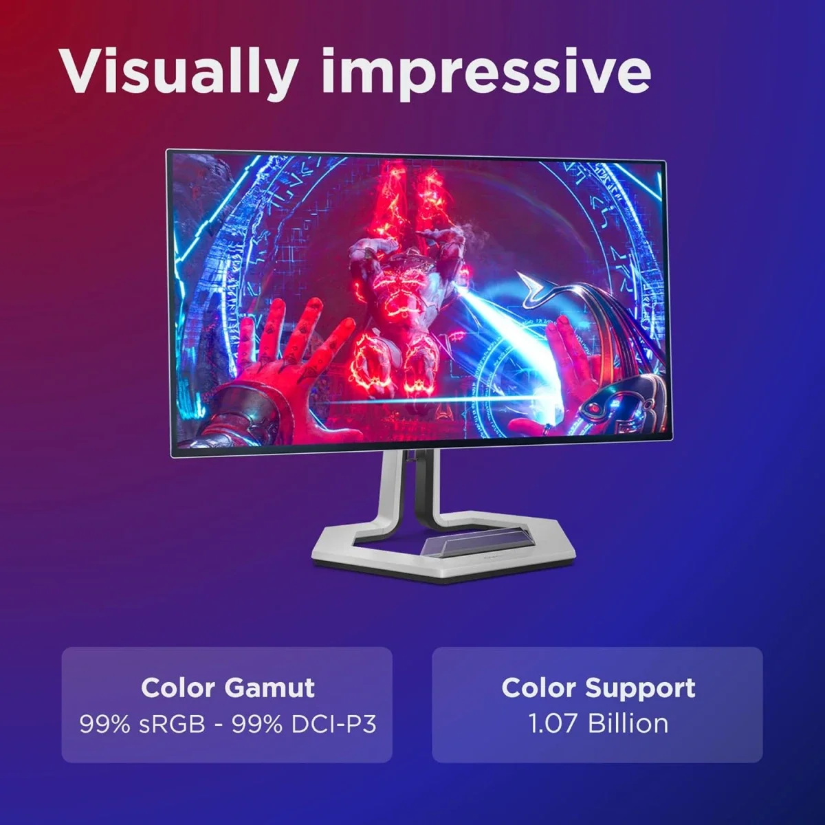 شاشة ألعاب Lenovo Legion Pro 27Q-10 مقاس 26.5 إنش QD-OLED بدقة QHD ومعدل 280 هرتز وزمن استجابة 0.03 مللي ثانية، أبيض - Thumbnail 3