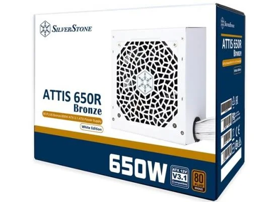 SilverStone ATTIS 650R 650W 80 PLUS Bronze ATX 3.1 Power Supply White - Image 4