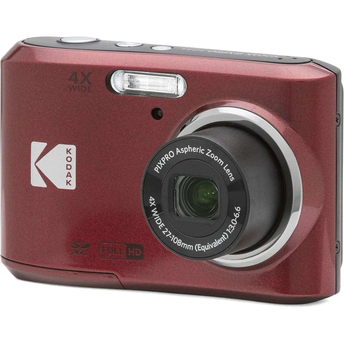 كاميرا رقمية Kodak PIXPRO FZ45 بدقة 16MP وزوم بصري 4x - أحمر - Thumbnail 2