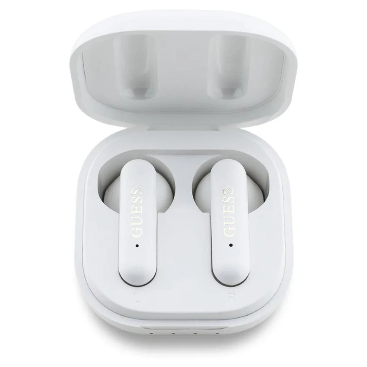 GUESS GUTWSJ7HE4GH 4G Metal Logo TWS Bluetooth Earphones with Charging Case - White - Thumbnail 2