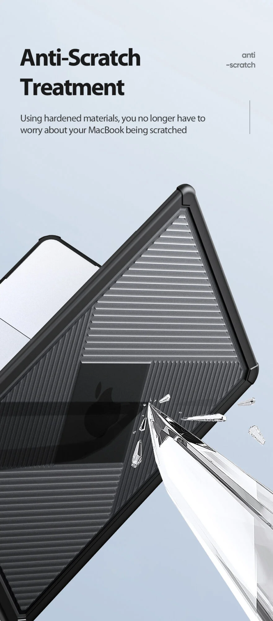 غطاء حماية صلب DUX DUCIS LCGH Series لجهاز Apple MacBook Air مقاس 13.6 إنش (2022/2024) باللون الأسود - Image 10