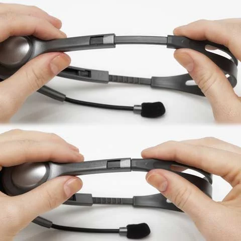 سماعة رأس سلكية Logitech 981-000214 H110 ستيريو مع ميكروفون دوار وقابس 3.5 مم مزدوج - أسود - Thumbnail 25