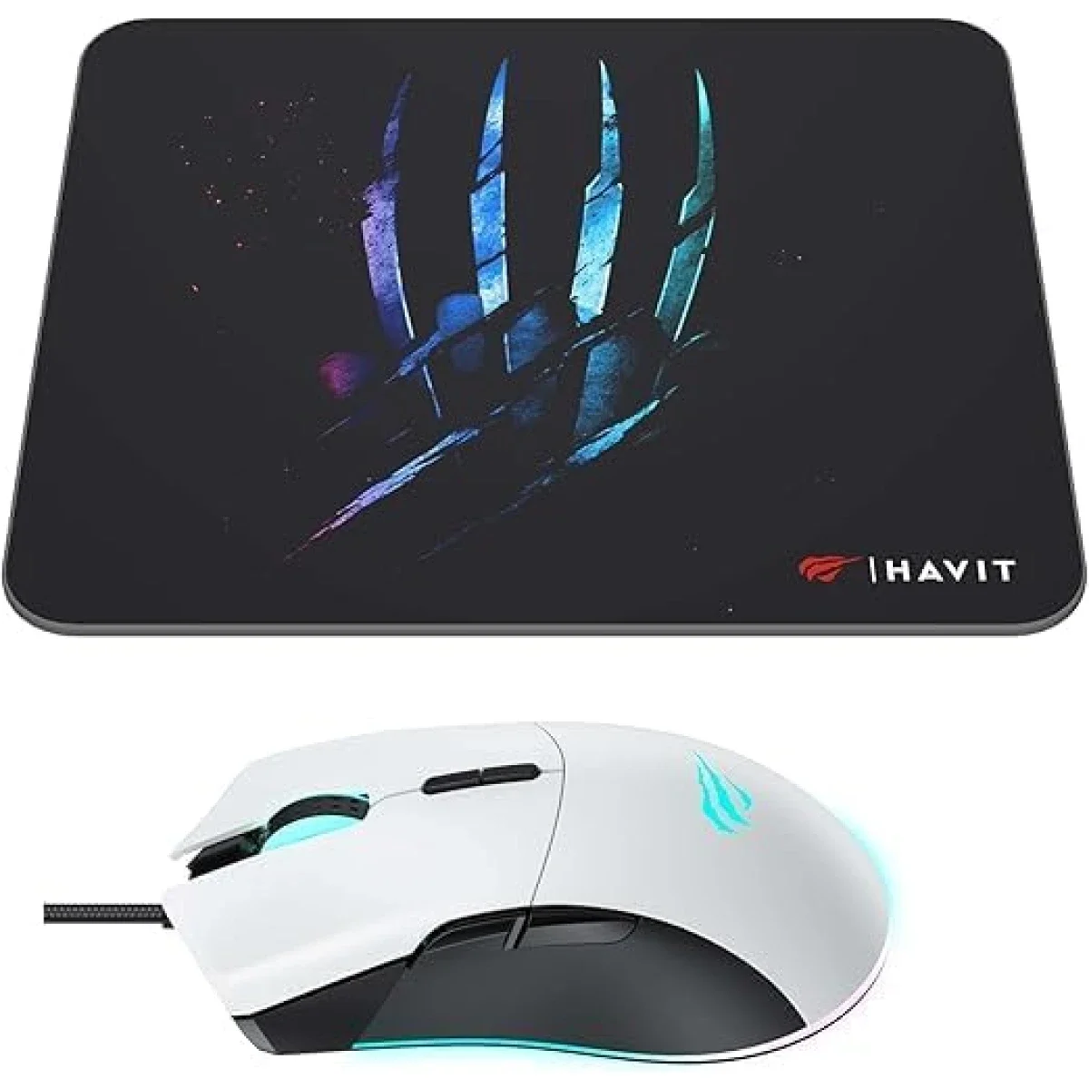 HAVIT GAMENOTE MS1037CM RGB Gaming Mouse and Mouse Pad Combo, 7200 DPI - Thumbnail 2
