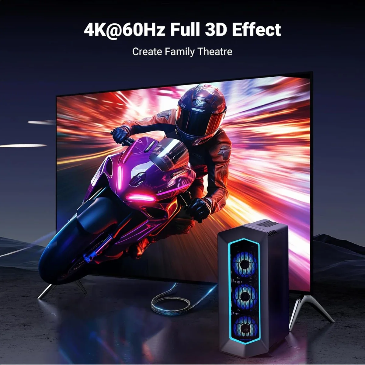 كيبل Ugreen DisplayPort إلى HDMI 2.0 نشط 4K مع HDR بطول 3 متر - Image 3