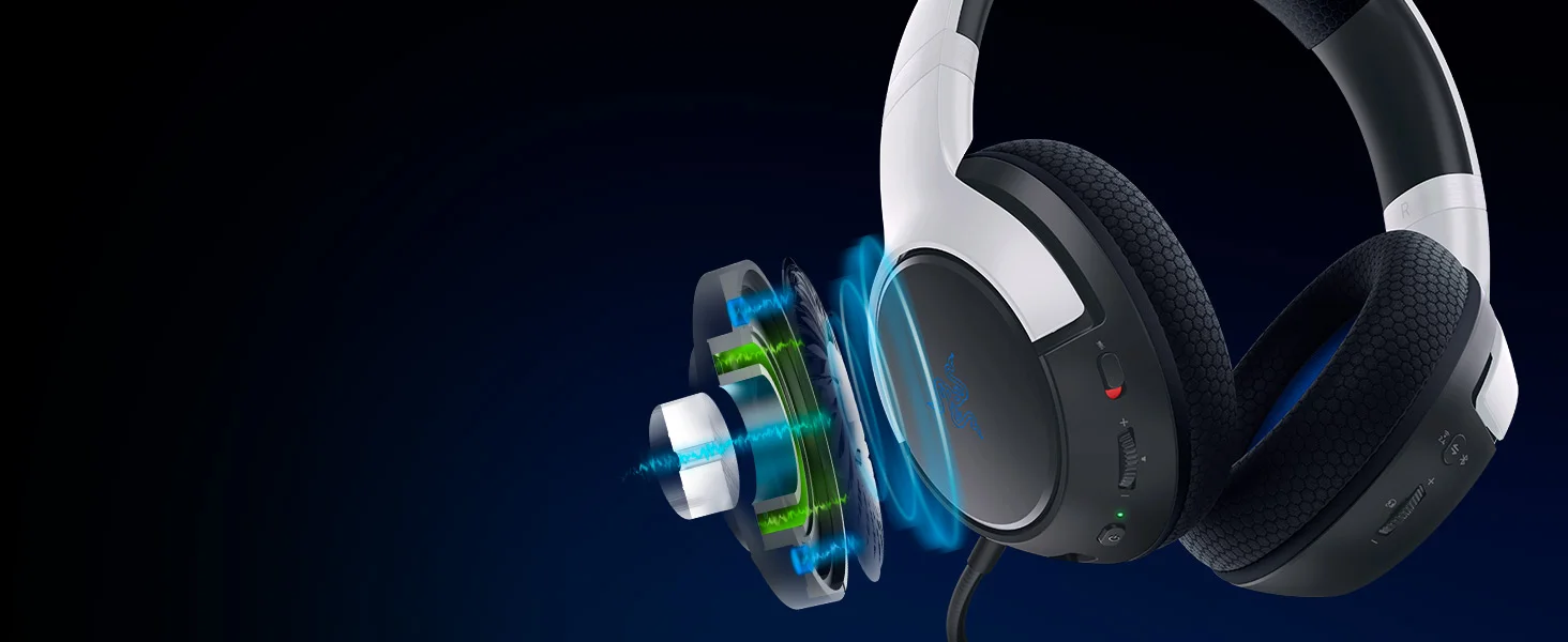 سماعة ألعاب Razer Kaira Dual Wireless لاسلكية لجهاز PS5 والجوال مع ميكروفون HyperClear Cardioid - Thumbnail 11