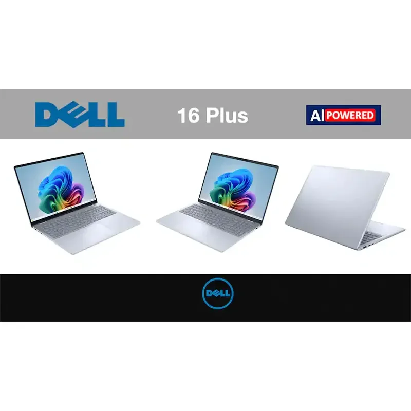 لابتوب Dell 16 Plus بمعالج Core Ultra 9-288V، رام 32GB، SSD PCIe سعة 1TB، شاشة لمس 16.0 إنش WUXGA (1920×1200)، Intel Arc، قارئ بصمة، Windows 11 Home، أزرق جليدي – LDB16250-9052BLU-PUS - Thumbnail 6