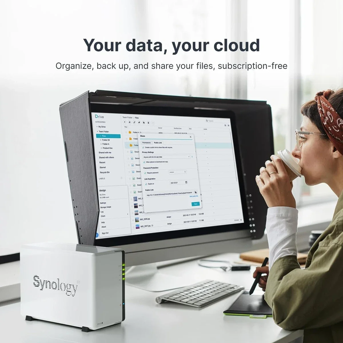 Synology DiskStation DS223j 2-Bay Diskless NAS with Realtek RTD1619B 4-Core CPU and 1GB DDR4 RAM - Image 2