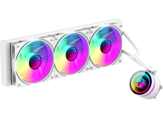 GameMax IceBurg 360 Infinity WH White 360mm ARGB AIO Liquid CPU Cooler - Image 7