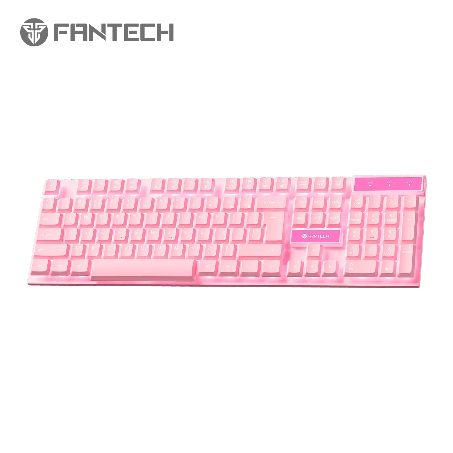 طقم ألعاب Fantech P51 وردي 5 في 1 كيبورد وماوس وماوس باد وسماعة وحامل - Thumbnail 3