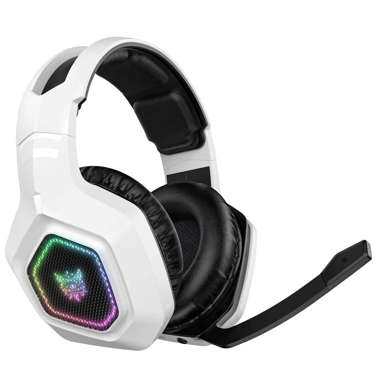 ONIKUMA B100 Tri-Mode Wireless Gaming Headset with Noise-Cancelling Mic, White