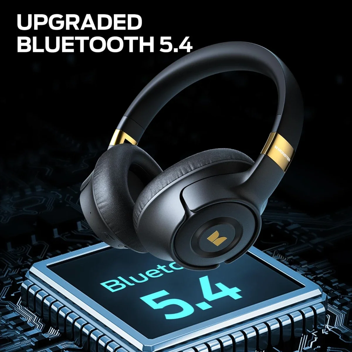 Monster Persona SE ANC Wireless Over-Ear Headphones, Bluetooth 5.4, 60H Playtime, Black - Thumbnail 6