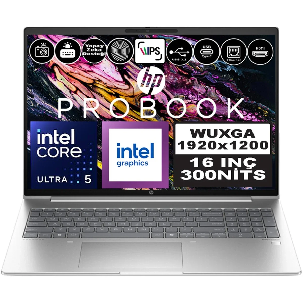 لابتوب HP ProBook 4 G1iR 16 (2025) بمعالج Intel Core 5 120U وذاكرة 16GB وتخزين 512GB SSD وشاشة 16 إنش IPS فضي - Image 1
