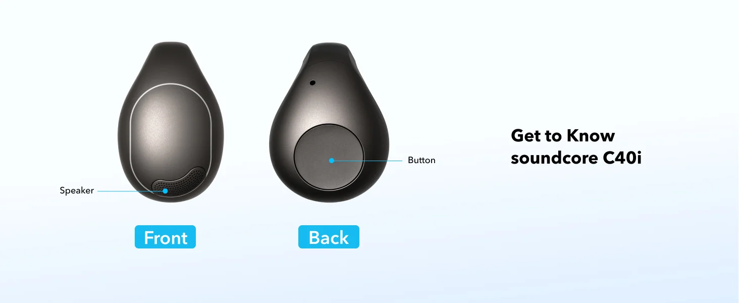 سماعات أذن Anker Soundcore C40i مفتوحة بتصميم مشبك وأزرار تحكم - أسود - Thumbnail 26