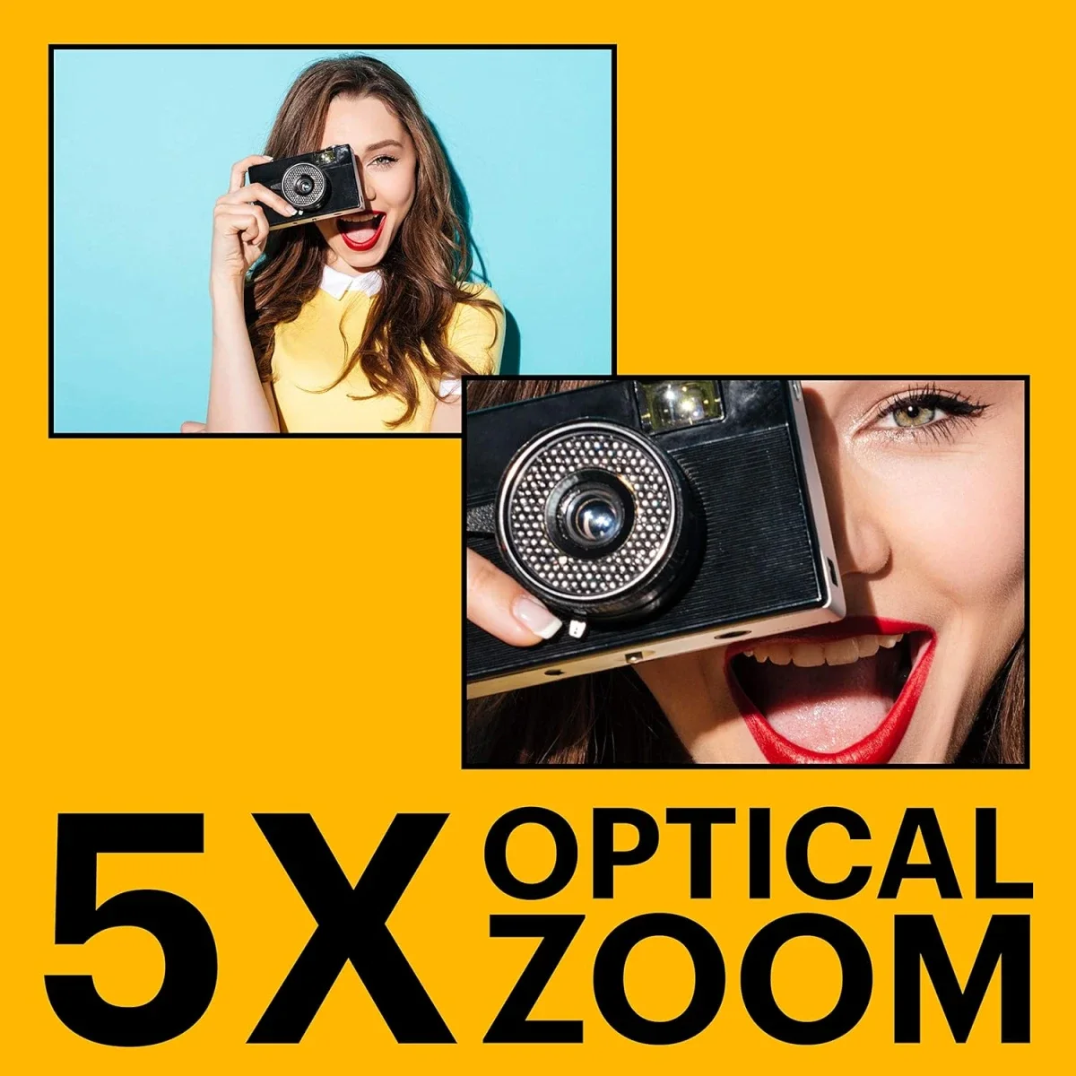 كاميرا رقمية Kodak PIXPRO FZ55 بدقة 16MP وزوم بصري 5x حمراء - Thumbnail 4