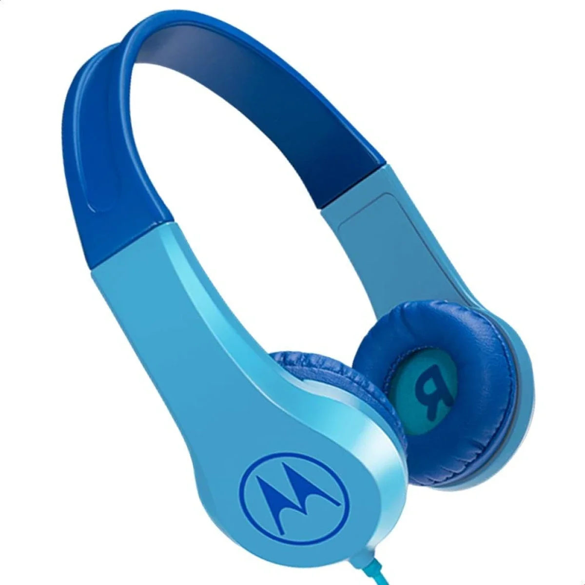 Motorola Squads 200 Kids Wired Headphones with 85 dB Safe Volume Limit, 3.5mm Aux, Blue - Thumbnail 2