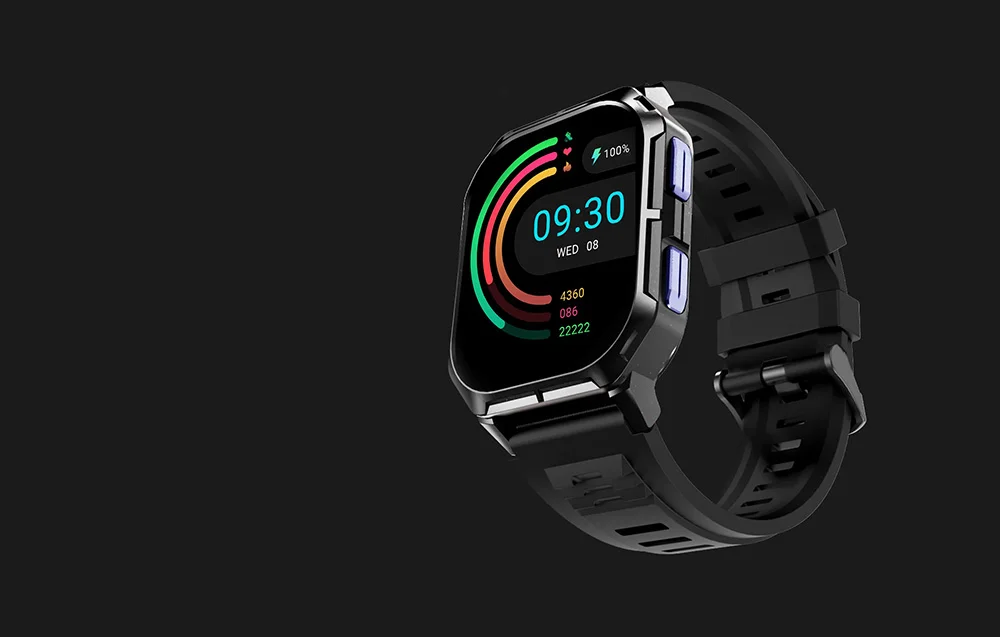 ساعة ذكية HiFuture FutureFit Ultra 3 للمكالمات عبر Bluetooth بشاشة IPS قياس 2.0 إنش - أسود - Thumbnail 6
