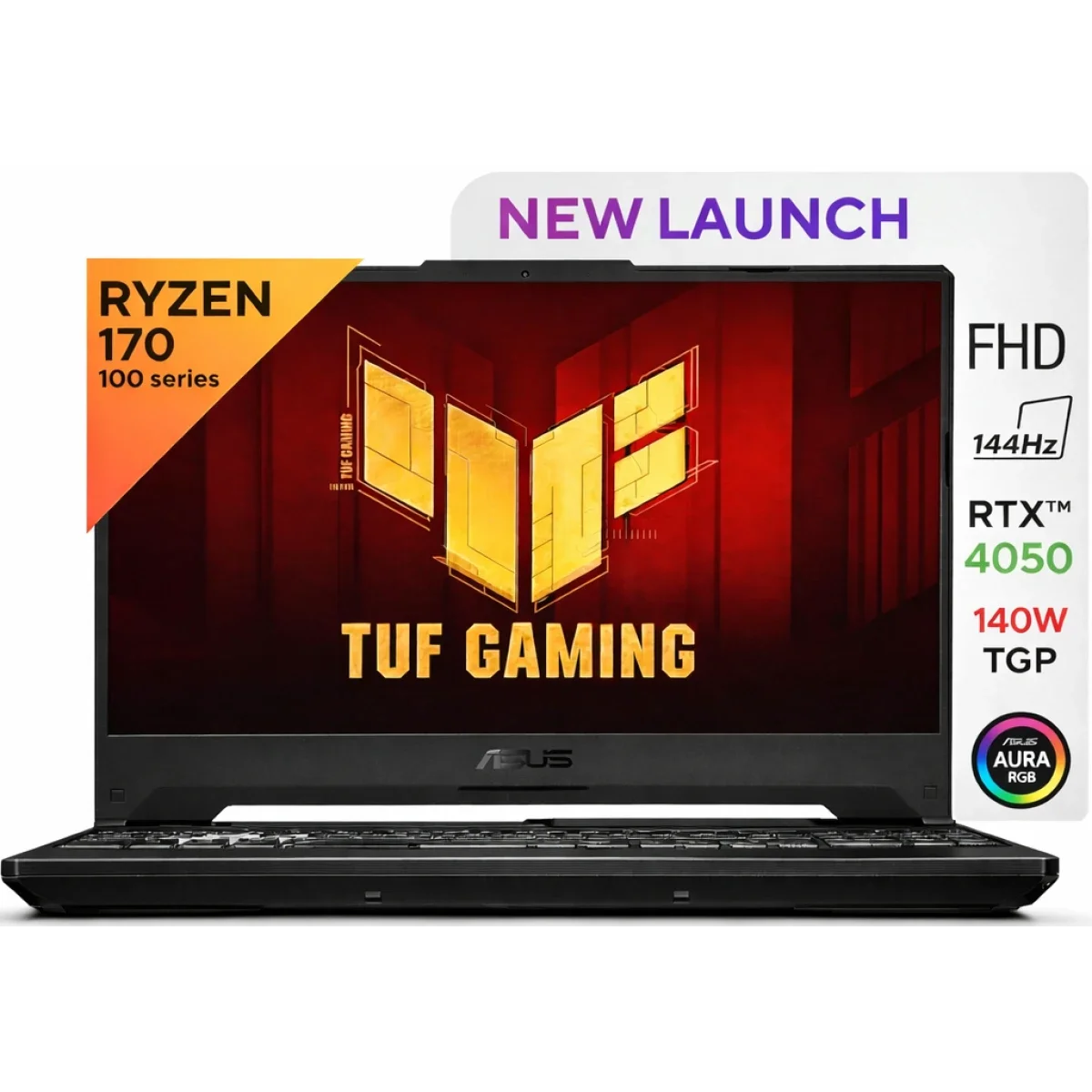 لابتوب Asus TUF Gaming A16 FA607NUQ مقاس 16 إنش WUXGA 144Hz IPS بمعالج Ryzen 7 170 وكرت RTX 4050 لون Mecha Gray - Image 1