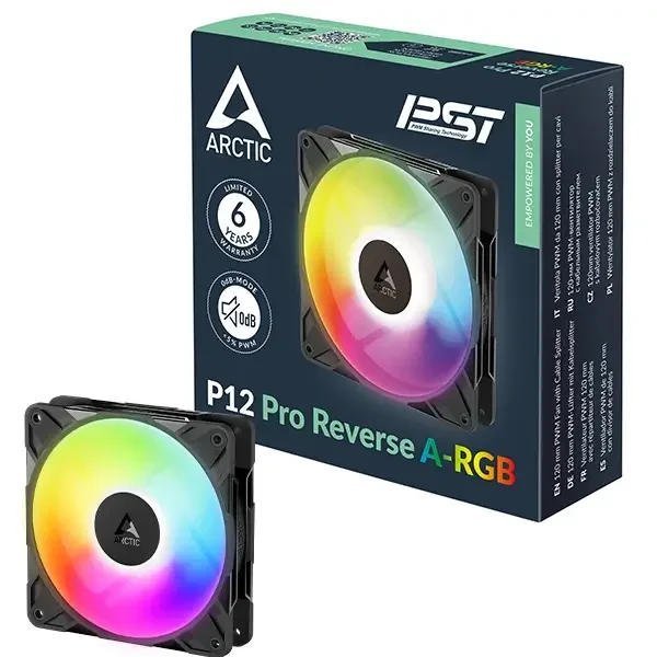 ARCTIC P12 Pro Reverse A-RGB PWM 120mm Case Fan with Cable Splitter