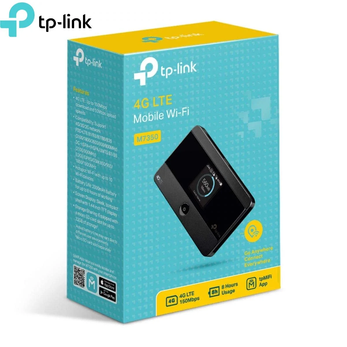 راوتر واي فاي متنقل TP-LINK M7350 بتقنية 4G LTE بسرعة 150Mbps واستخدام حتى 8 ساعات