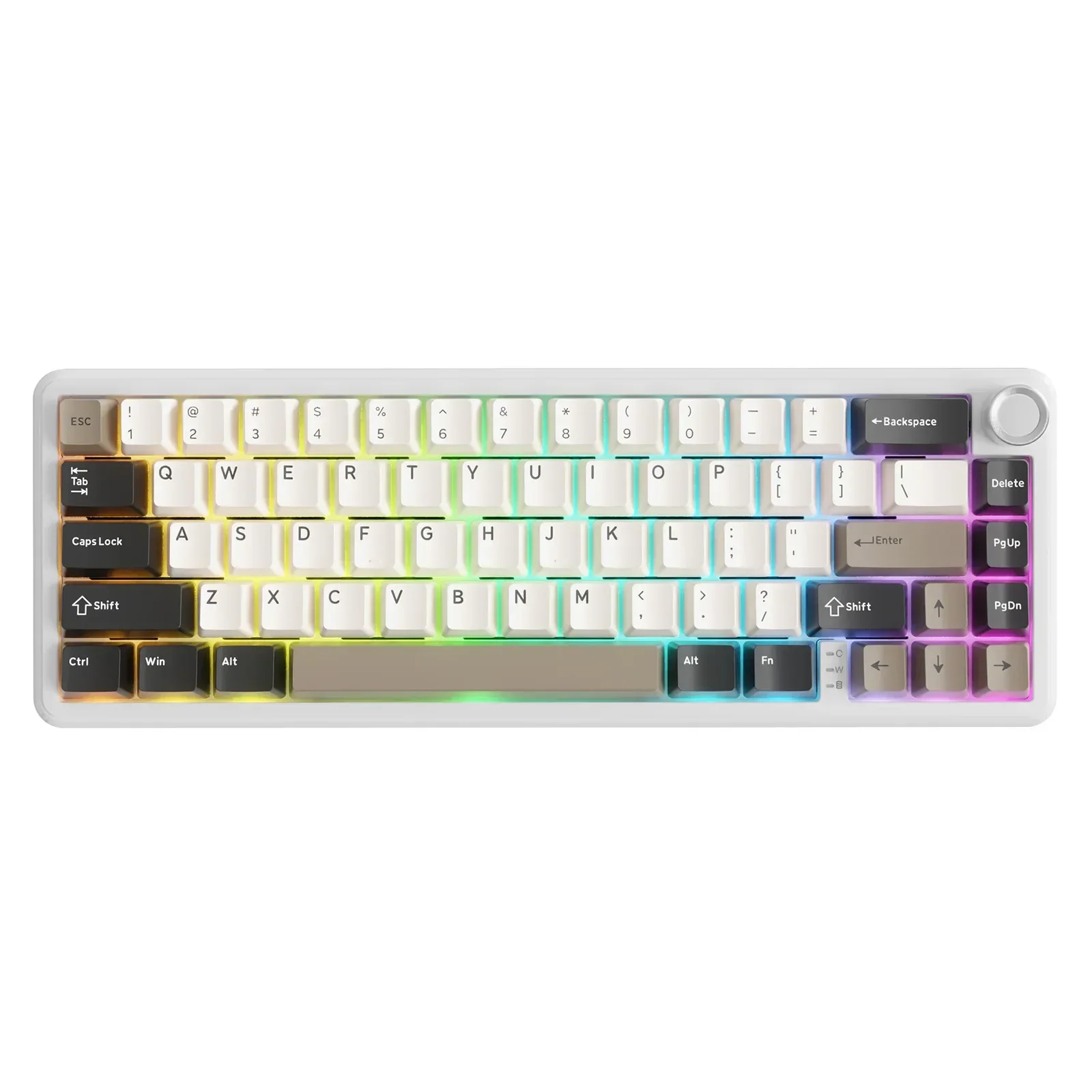 كيبورد ATTACK SHARK X66 ميكانيكي لاسلكي بمفاتيح PBT بطباعة جانبية وسويتش Blueberry – لون Cheese