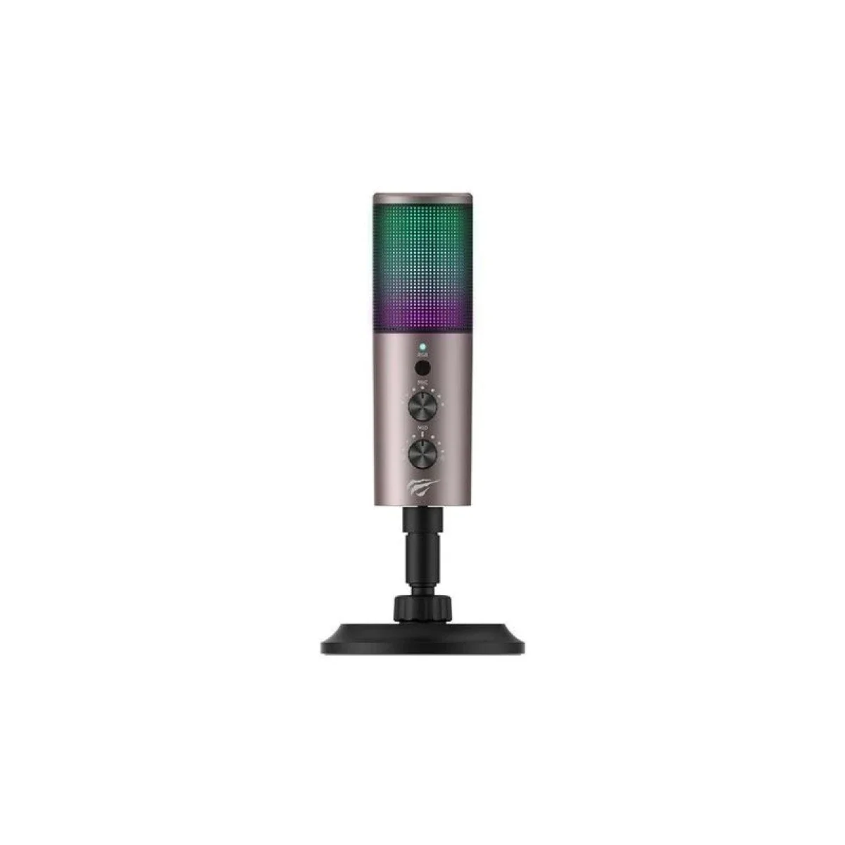 ميكروفون HAVIT GK61 USB للتسجيل والبث المباشر بإضاءة RGB