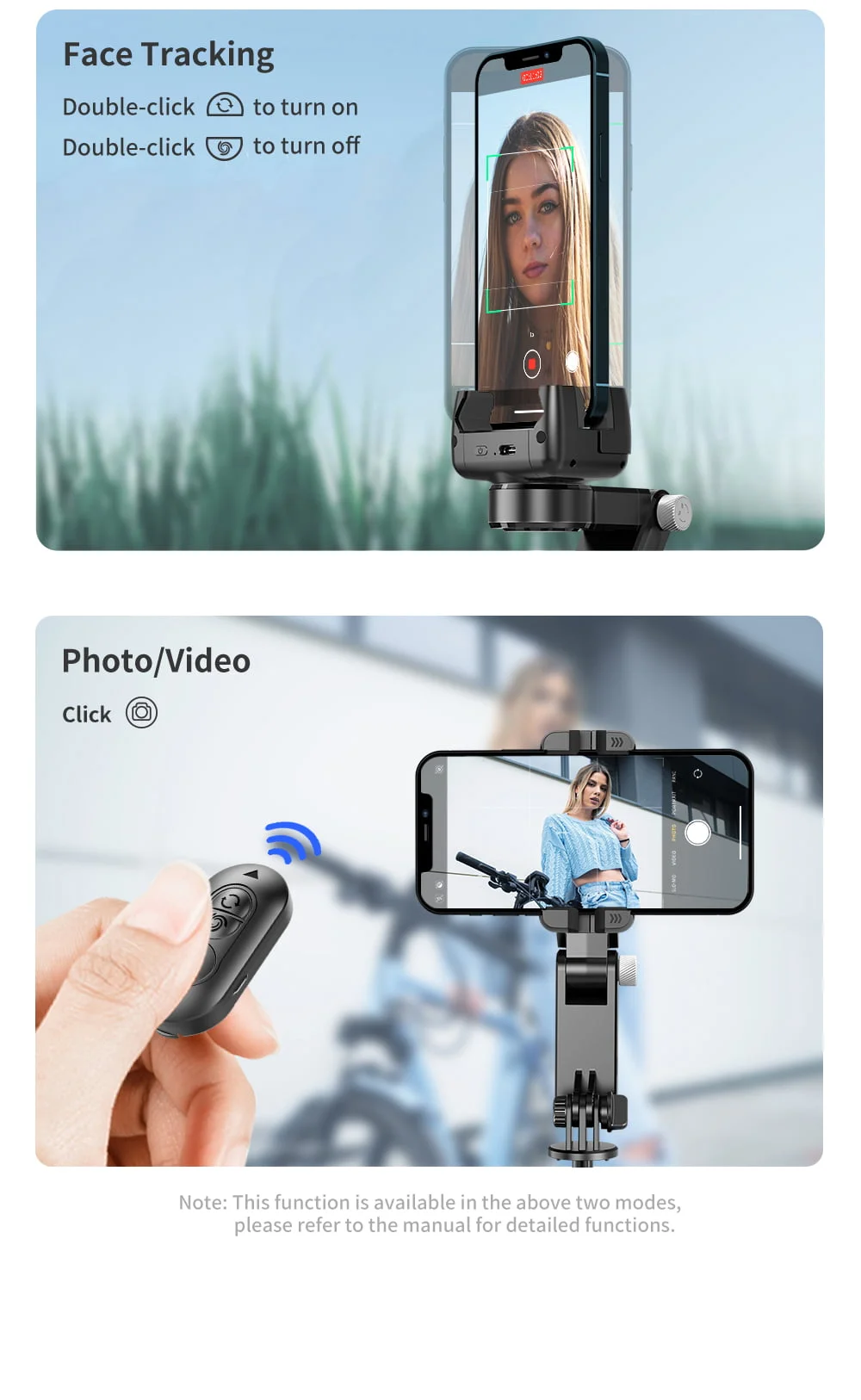 Q18 Foldable 360 Gimbal Stabilizer Selfie Stick Tripod with Remote & Light - Image 18
