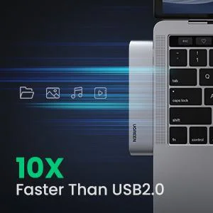 Ugreen CM251 USB-C Hub with 4K HDMI, Thunderbolt 3, 100W PD and 3 USB 3.0 Ports - Silver - Image 8