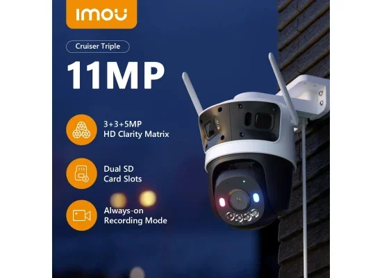 كاميرا مراقبة خارجية IMOU Cruiser Triple ثلاثية العدسات بدقة 11MP وPTZ وWi-Fi - Image 7