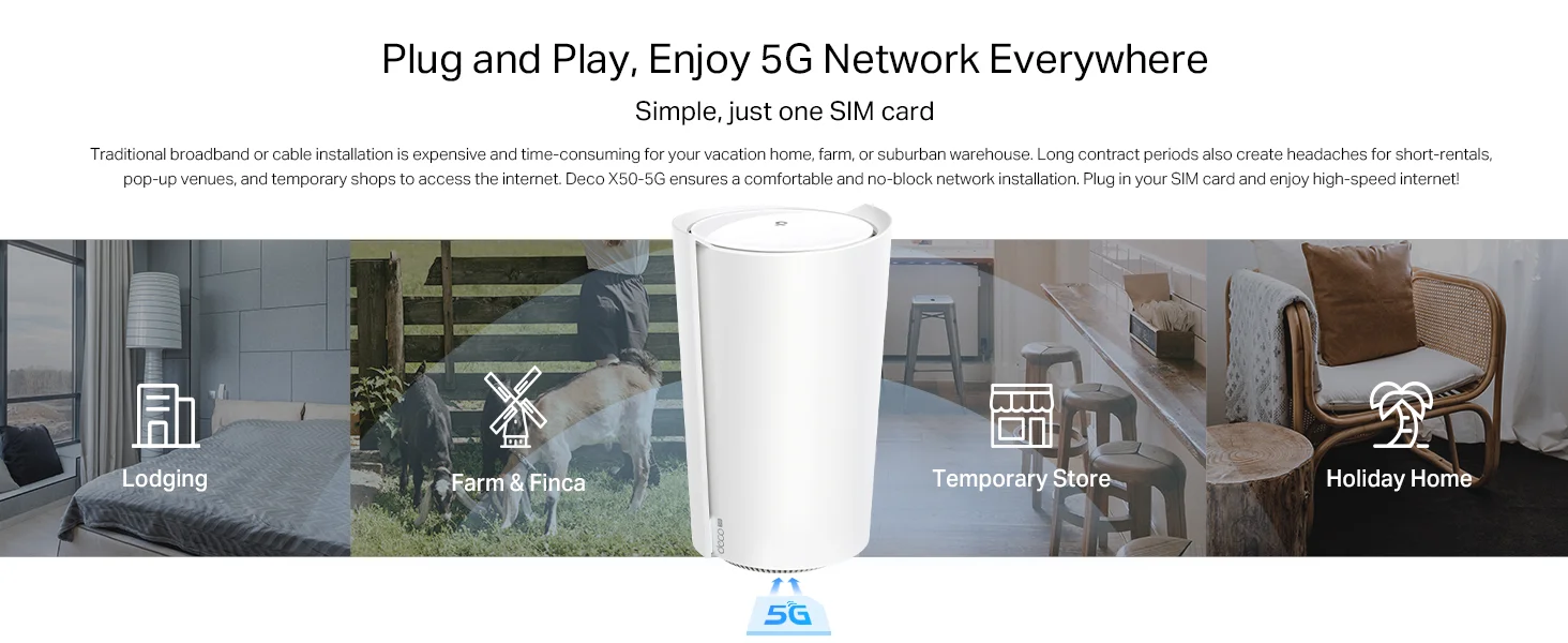 راوتر شبكي منزلي TP-LINK Deco X50-5G AX3000 واي فاي 6 مع فتحة SIM - Image 16