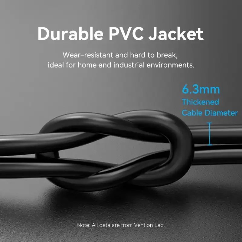Vention IKABF Cat.8 SSTP Ethernet Patch Cable 1m – Black - Thumbnail 9