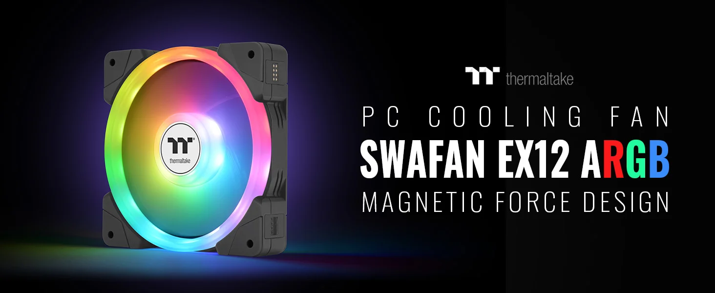 مروحة تبريد PC Thermaltake SWAFAN EX 14 ARGB ثلاثية باللون الأبيض - Thumbnail 8