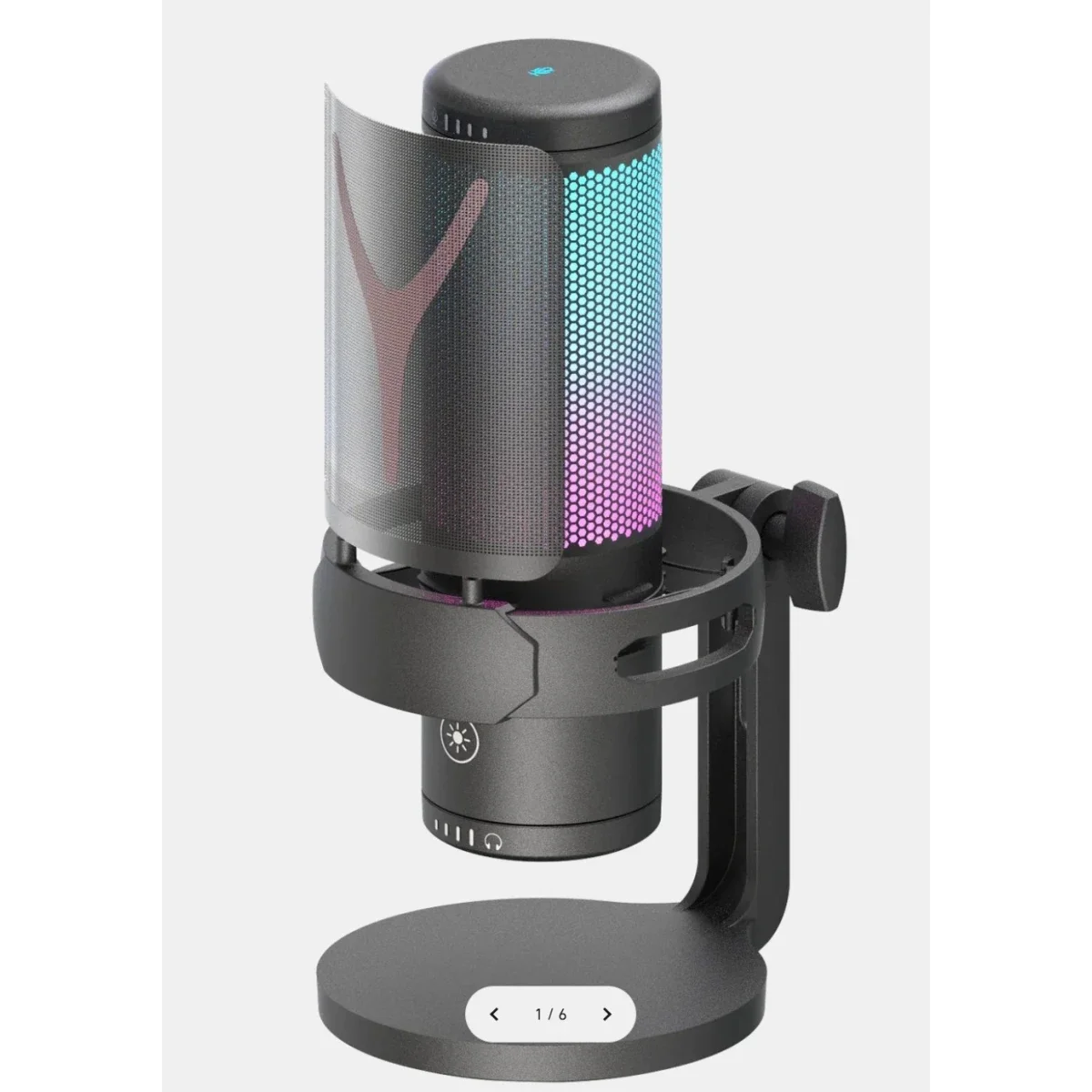 Redragon GM301 Fenris RGB USB Gaming Streaming Microphone with Touch Mute