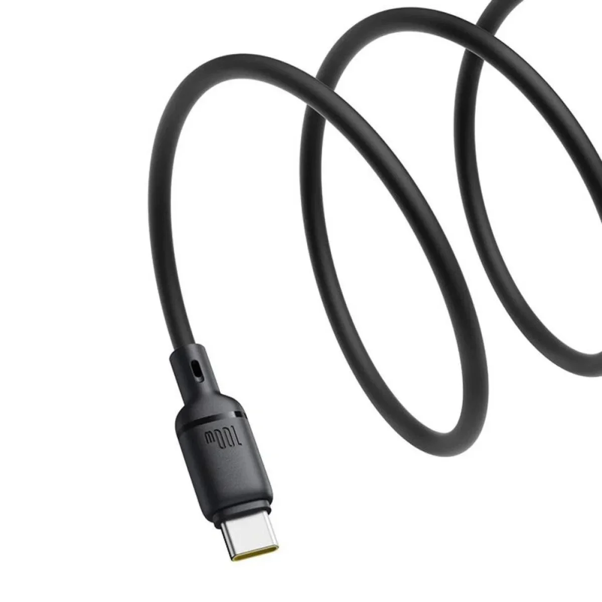 كابل شحن سريع Baseus P10377704113-01 Silky Series من USB-C إلى USB-C بقوة 100W، 2 متر، أسود - Image 2