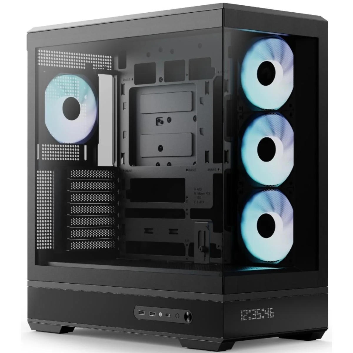 AeroCool P500B DIGI Black ARGB Panoramic ATX Mid-Tower Gaming Case