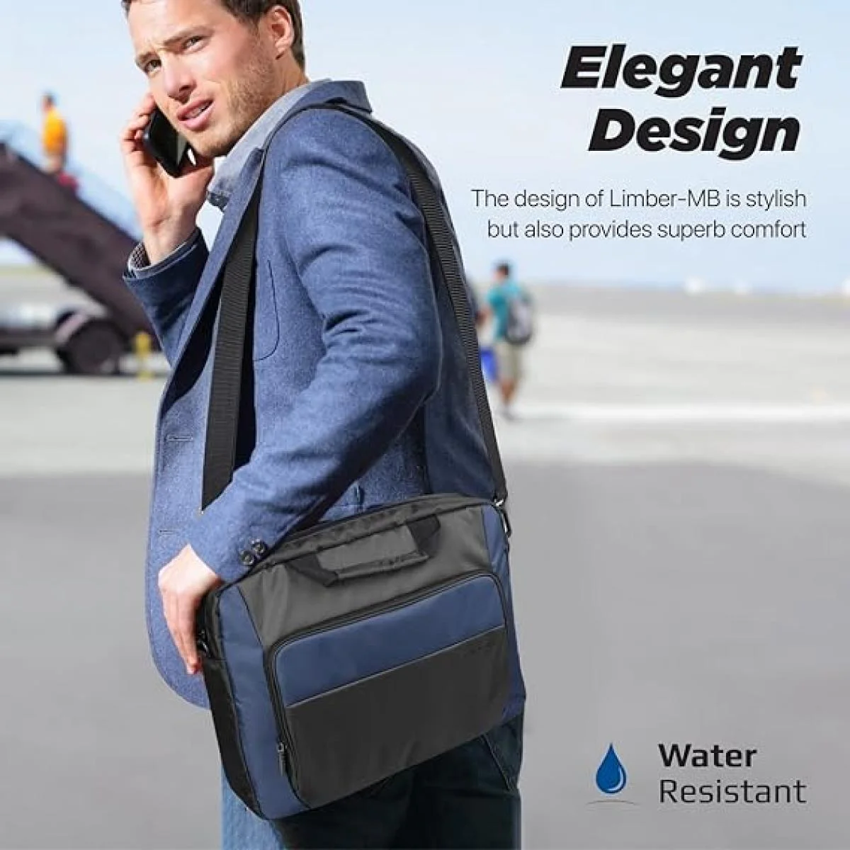 Promate Limber-MB Lightweight Messenger Laptop Bag for Up to 15.6-Inch Laptops - Image 2