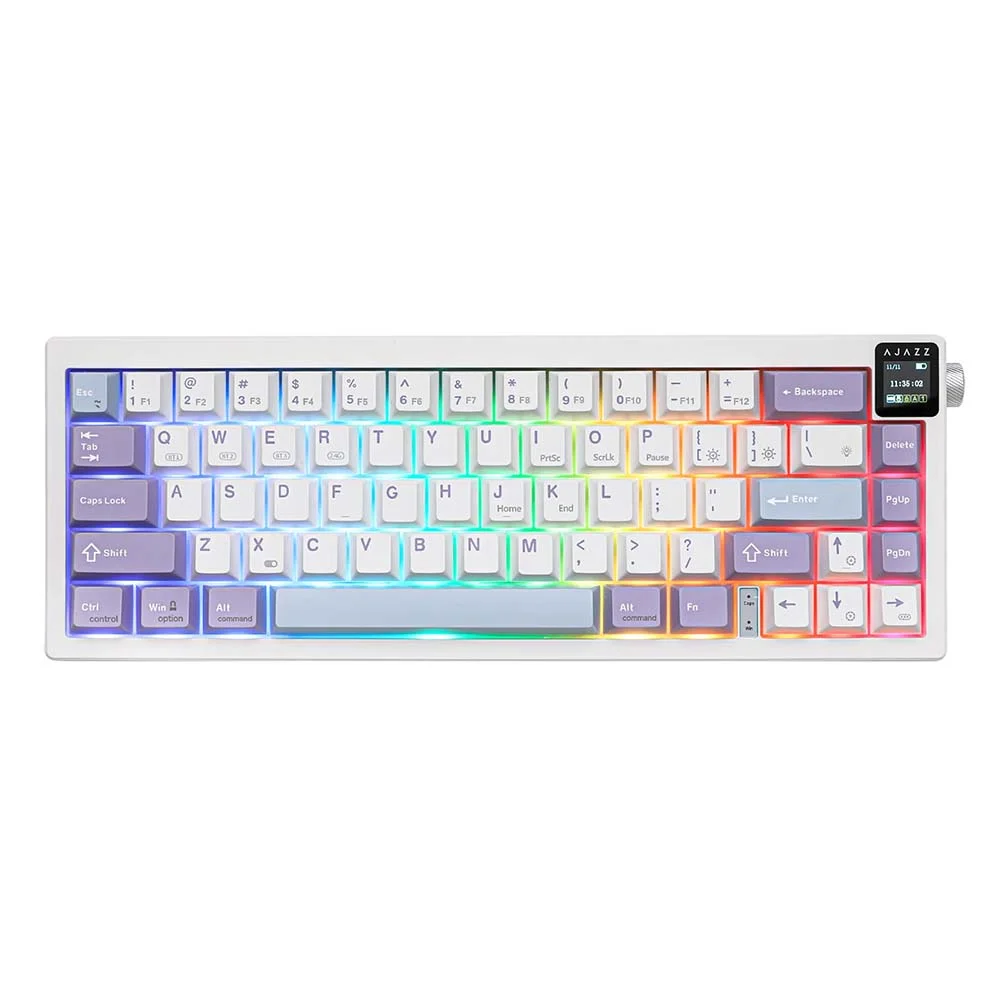 كيبورد AJAZZ AK650 ميكانيكي بسويتشات Dream Weaver، ثلاثي الاتصال، RGB، بنفسجي وأبيض وأزرق - Image 3