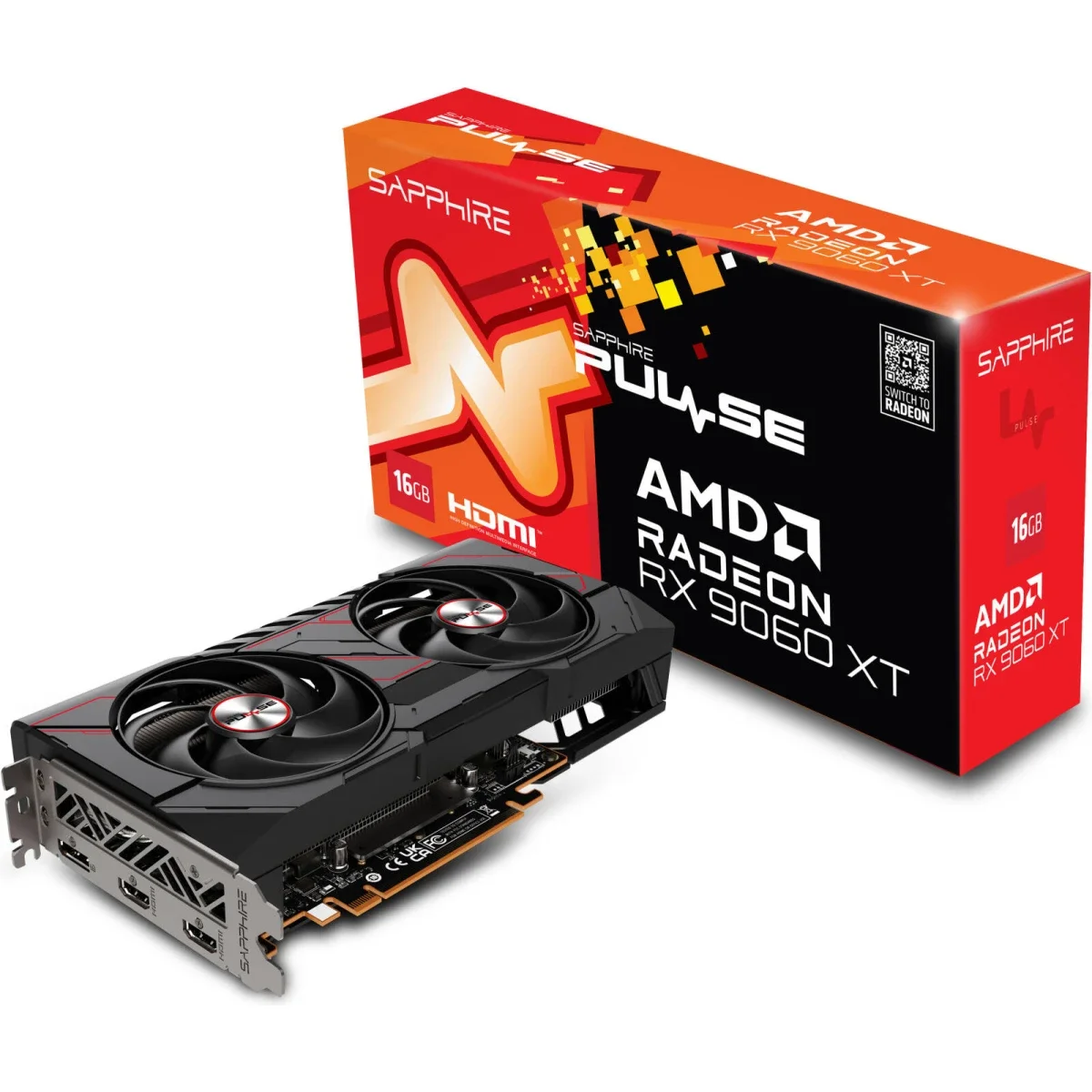 كرت شاشه SAPPHIRE PULSE Radeon RX 9060 XT 16GB GDDR6