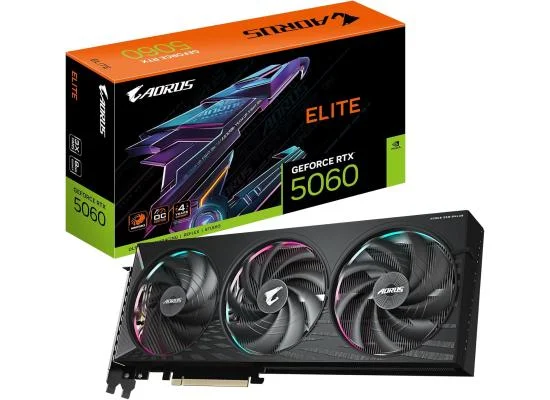 GIGABYTE AORUS GeForce RTX 5060 ELITE 8GB GDDR7 Graphics Card - Thumbnail 3