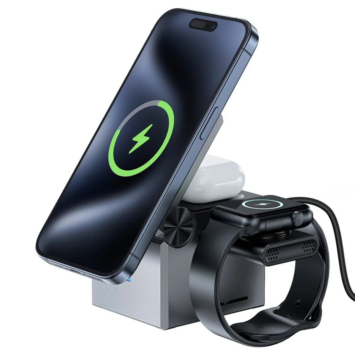 ACEFAST E18 3-in-1 Desktop Wireless Charging Station for Phone, Smartwatch & Earbuds - Thumbnail 2