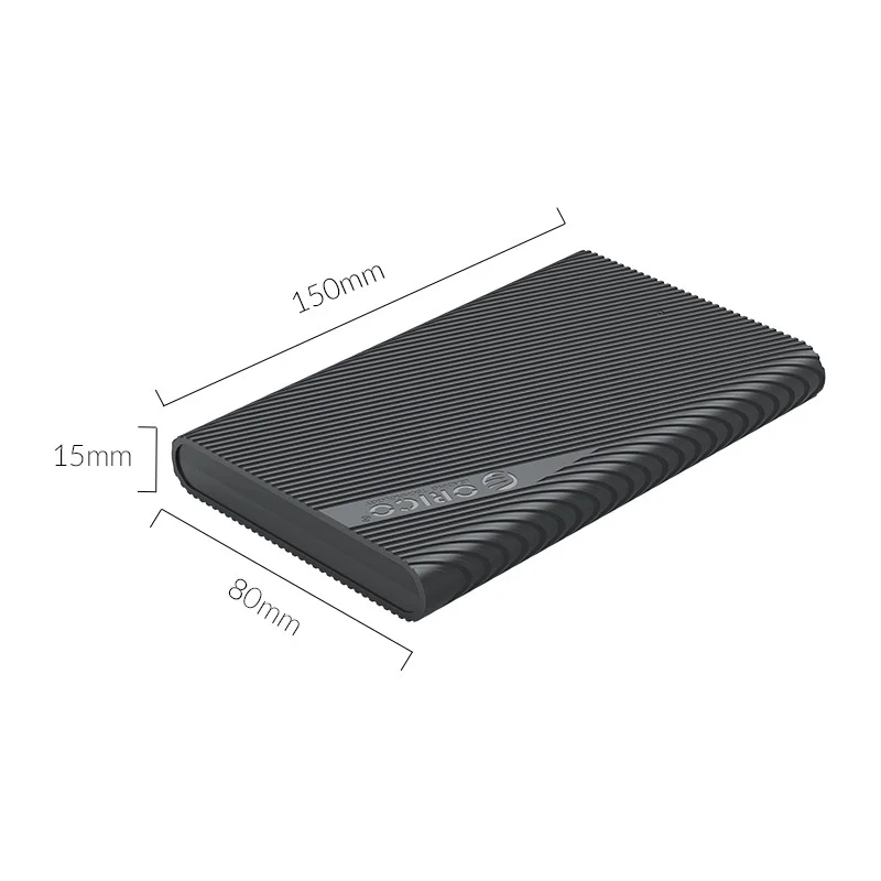 علبة هارد خارجية ORICO 2521C3-CX-BK-EP محمولة USB 3.1 Gen1 Type-C أسود - Image 3