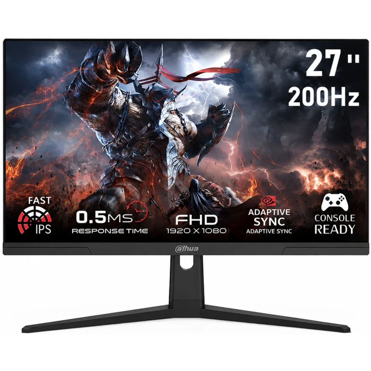 شاشة ألعاب Dahua LM27-E231BN مقاس 27 إنش FHD IPS بتردد 200 هرتز وزمن استجابة 0.5 مللي ثانية OD ودعم HDR10
